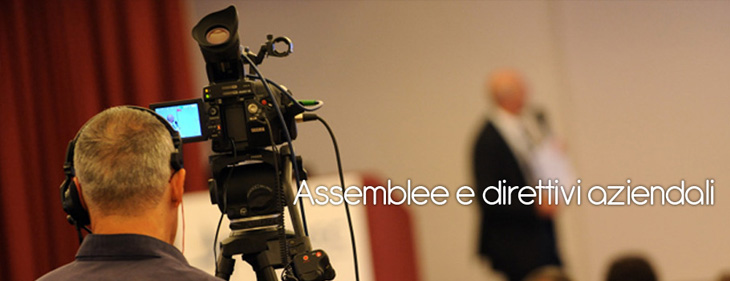 Riprese video professionali in diretta streaming per eventi istituzionali. Trasmissione live dal sito aziendale.